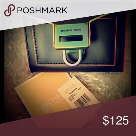 michael kors manhattan neon wallet.